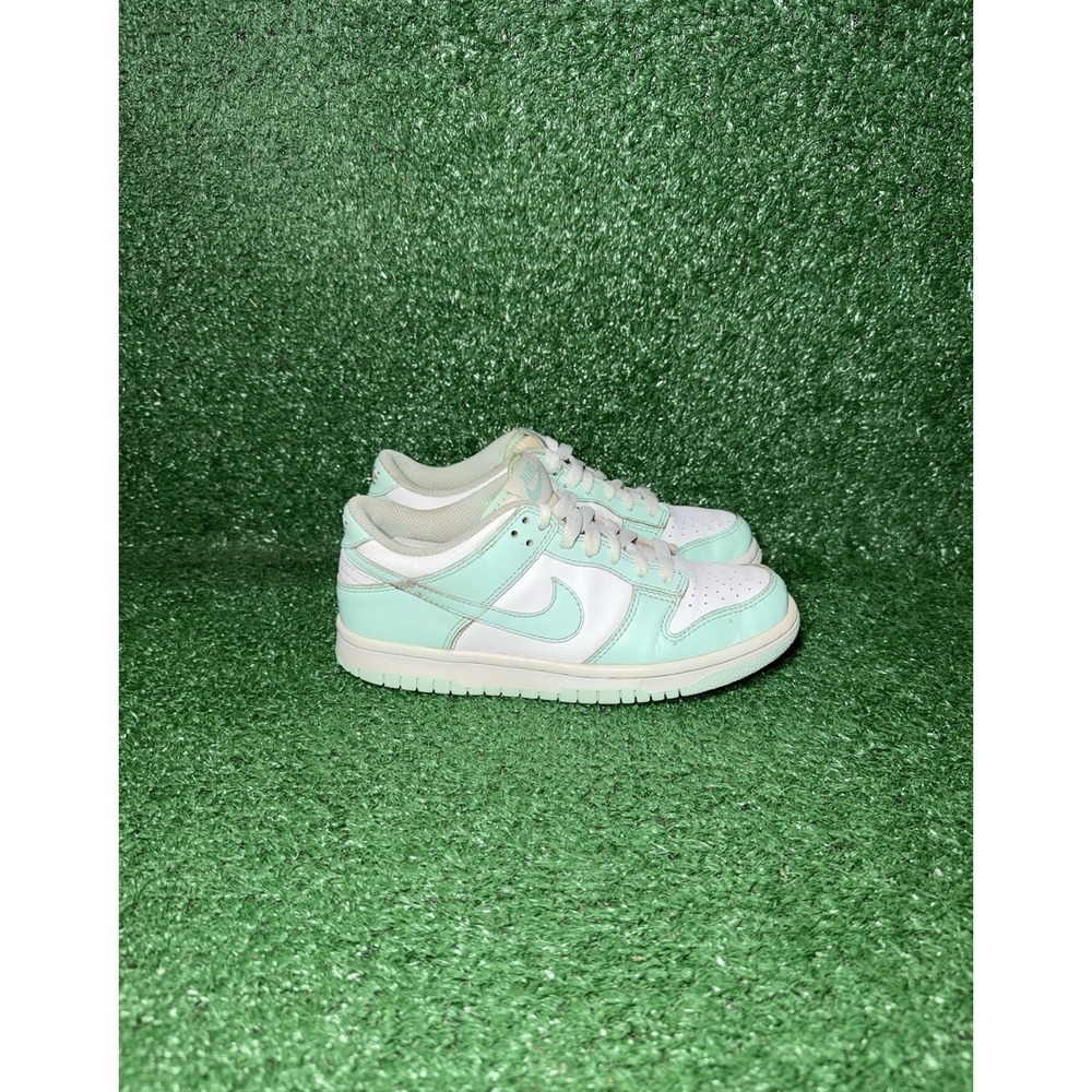 Nike Dunk Low Women Size 6 Boy Size 4.5Y Blue White Skate Shoes Casual Sneakers